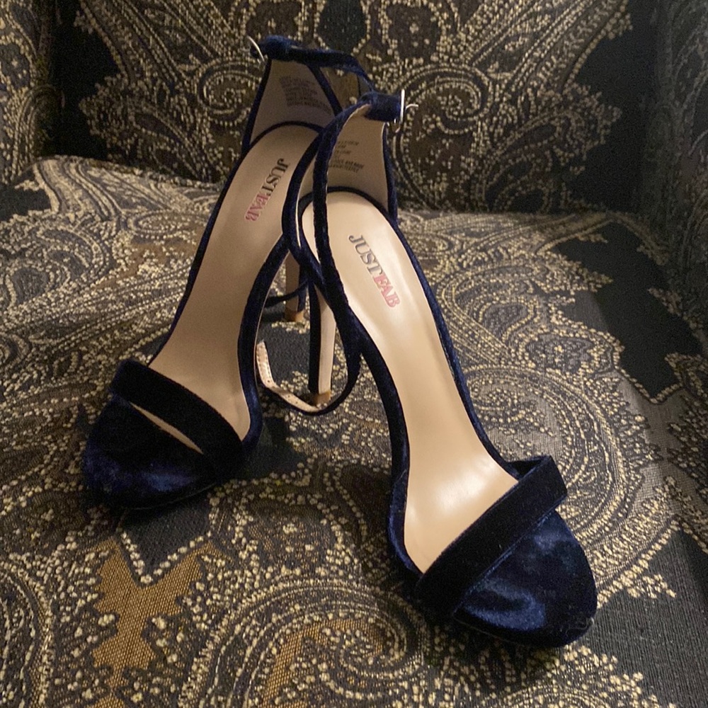 Navy Blue Strappy Heels / Sandals